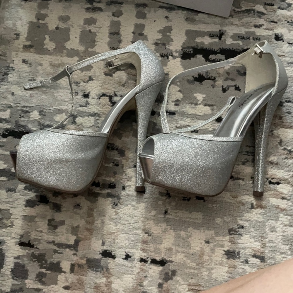 Sparkle heel silver